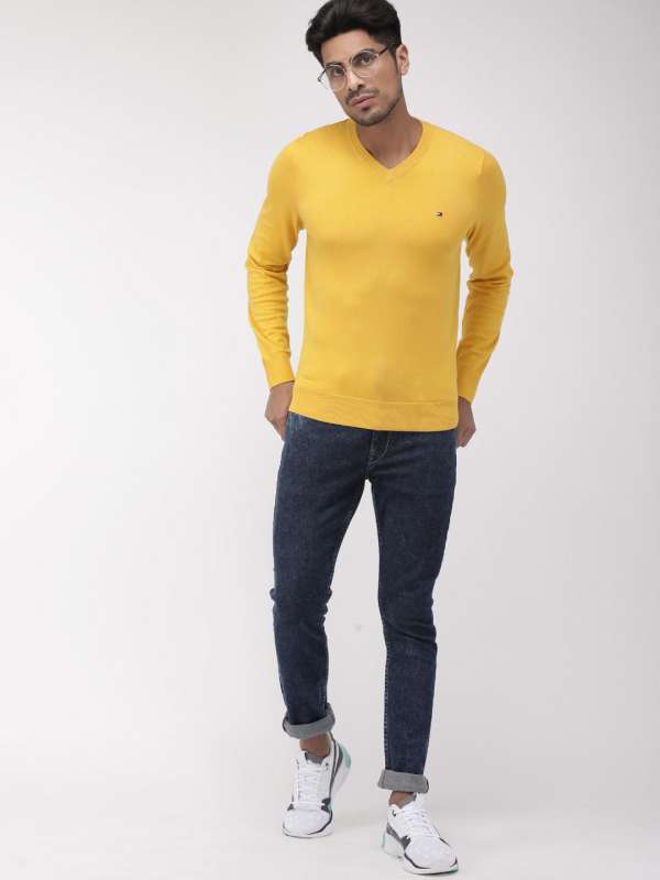 mustard tommy hilfiger jumper
