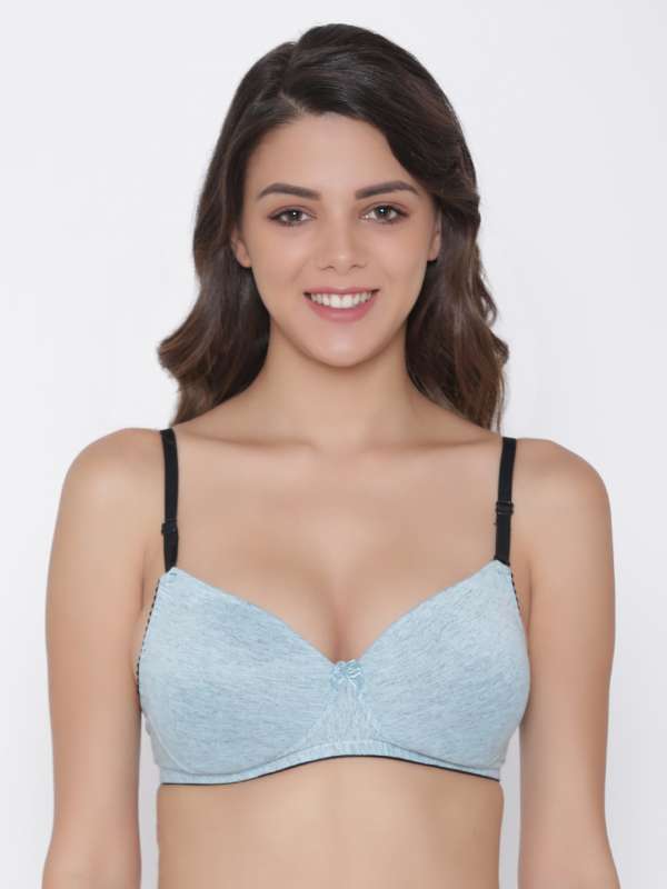 Buy Clovia Level 1 Push-Up Non-Wired Full Cup Multiway T-shirt Bra in Blue  - Cotton Rich online