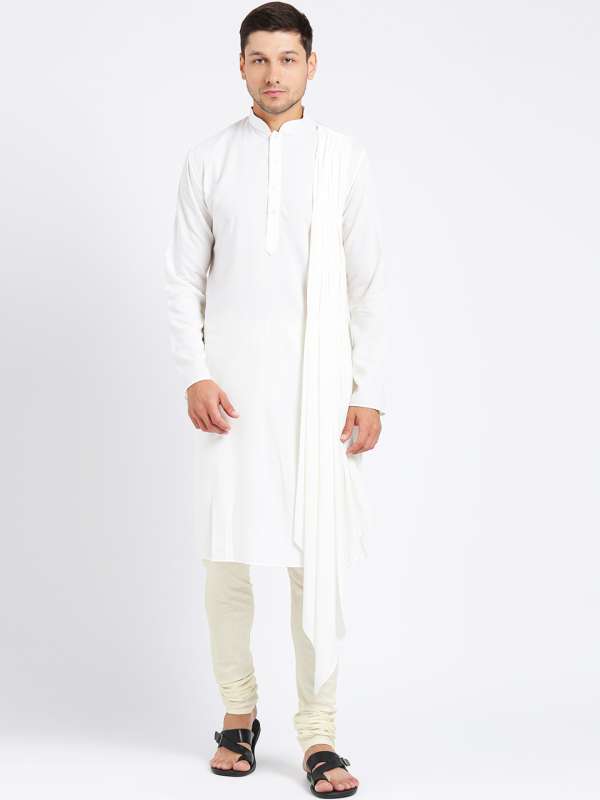 Buy KISAH Men Off White Solid Kurta with Churidar Kurta Sets for Men 7514010 Myntra