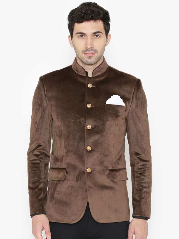 Bandhgala velvet blazer cheap