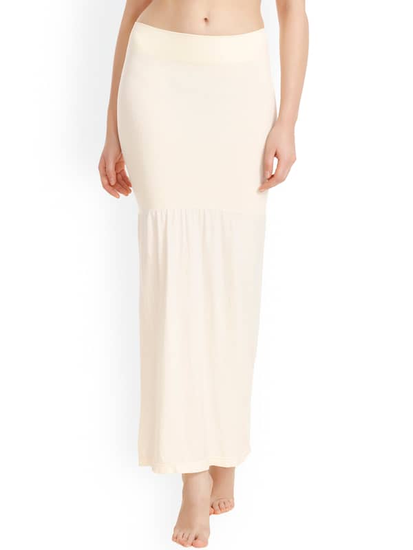 Traditional Flare Saree Shapewear Petticoat Color White Size
