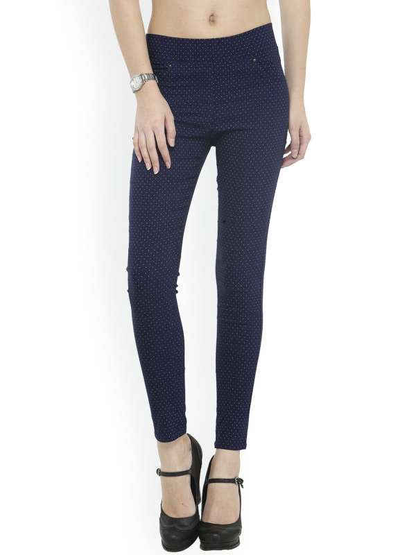 printed jeggings myntra