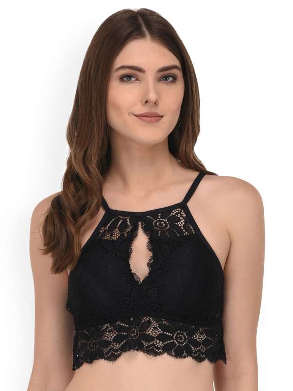 Black Bralet with Lace Online Shopping