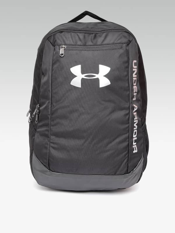 white and gray under armour backpack
