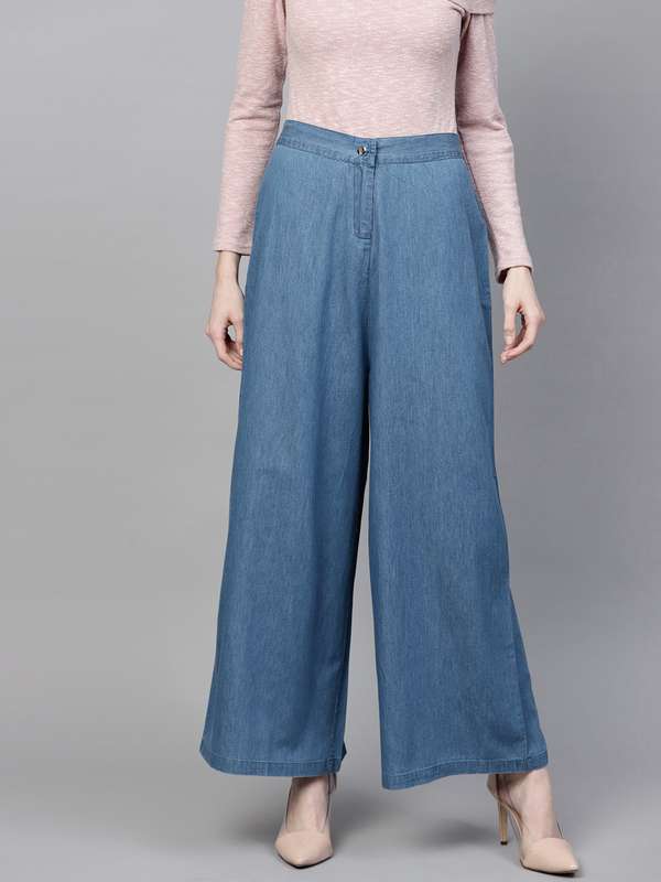 Buy Women Blue Trousers online in India