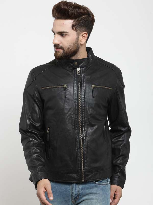 Leather jacket for women myntra Clearance