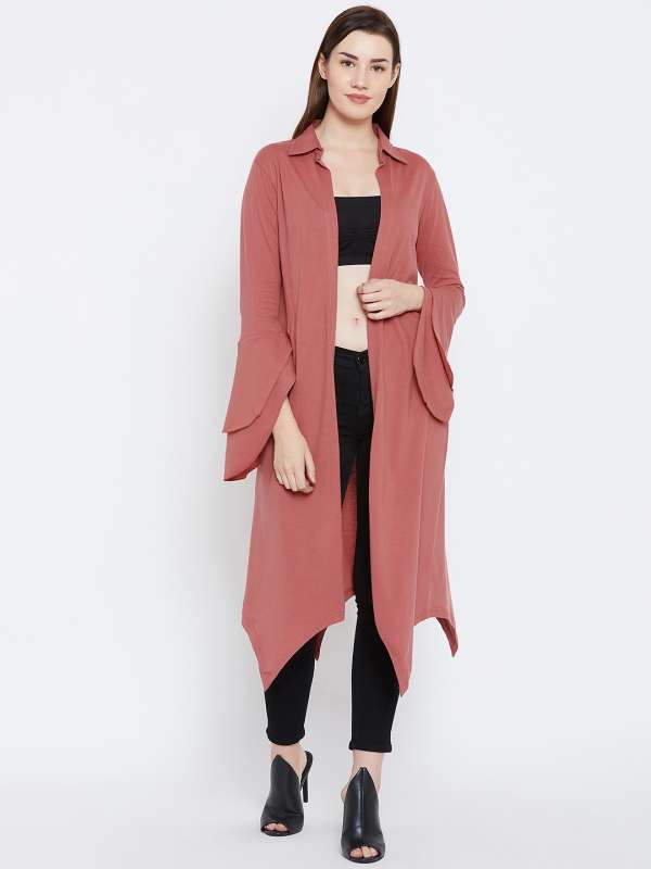 Peach Dresses Shrug Buy Peach Dresses Shrug online in India