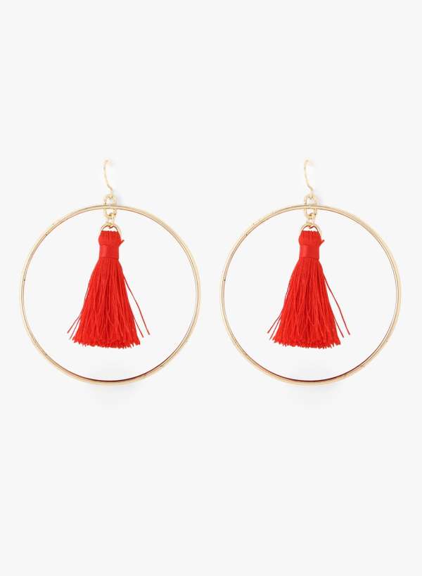 Red tassel earrings forever 21 sales