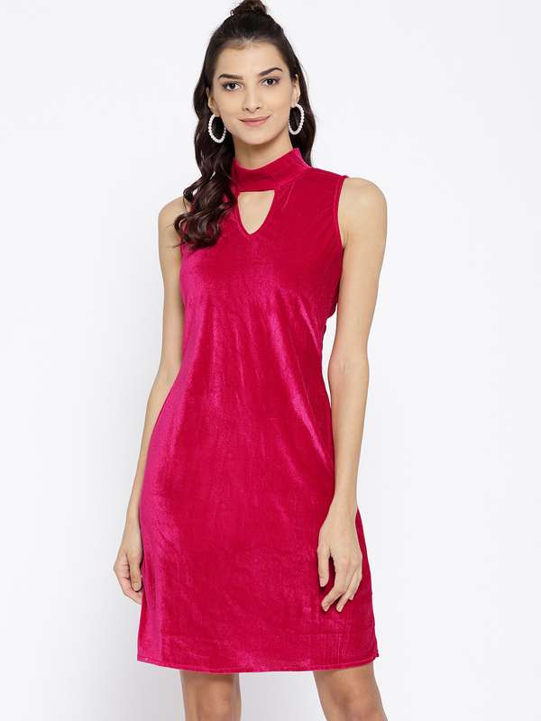 myntra velvet dress