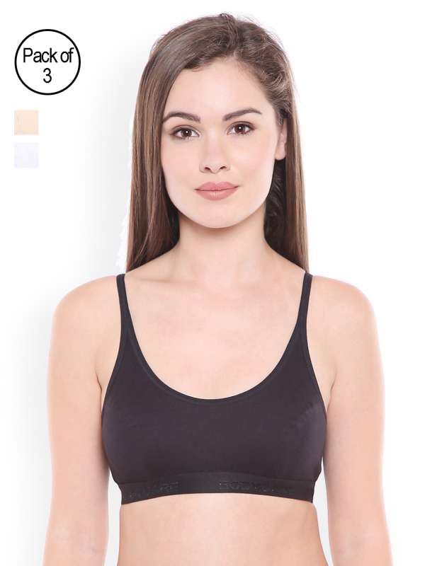 Bodycare Pack Of 3 Black Solid Non Padded Sports Bra 7516713htm - Buy  Bodycare Pack Of 3 Black Solid Non Padded Sports Bra 7516713htm online in  India