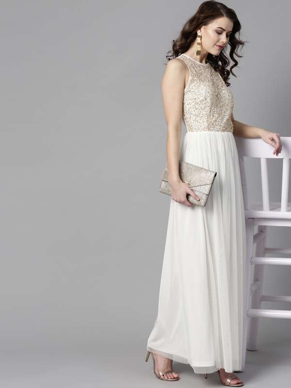 white gown myntra