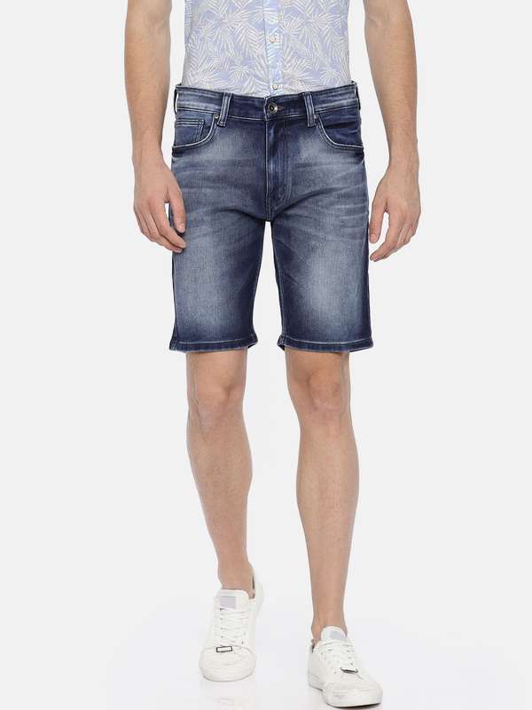 mens denim long shorts