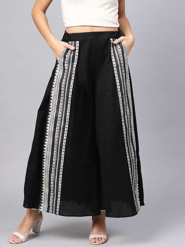 White Striped Wide Leg Palazzo 