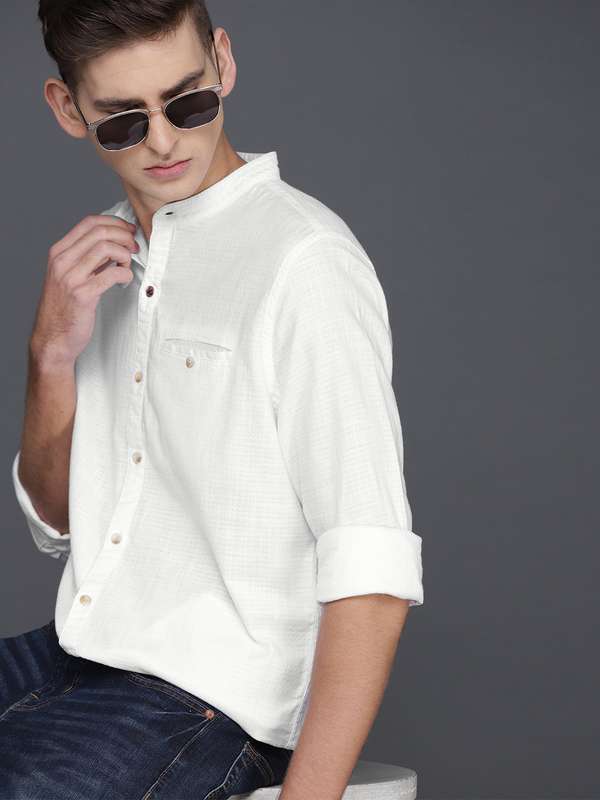 White shirt for men myntra clearance