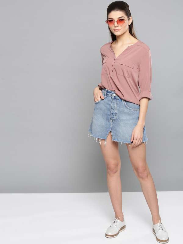 myntra jeans top for ladies