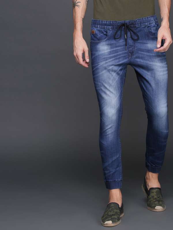 Mens cuffed jogger jeans online