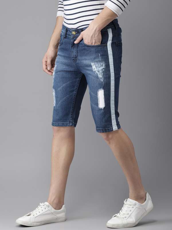 Men Blue Denim Shorts - Buy Men Blue 