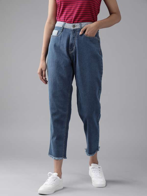 Roadster Blue High Rise Boyfriend Fit Jeans 7285359.htm Buy