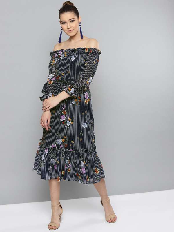 Off shoulder dress discount myntra