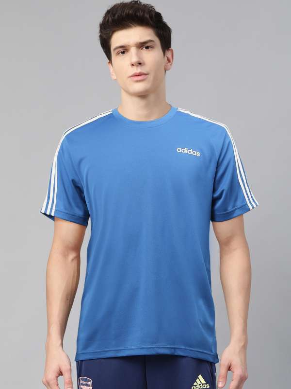 PERFORMAX Solid Men Round Neck Blue T-Shirt - Buy PERFORMAX Solid Men Round  Neck Blue T-Shirt Online at Best Prices in India