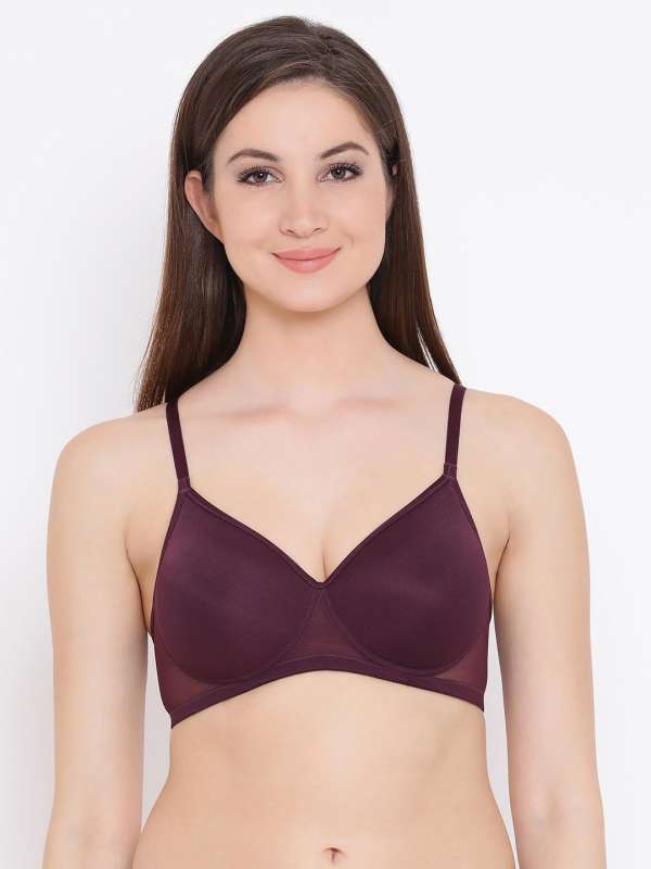 Buy Clovia Blue Solid Lace T-Shirt Bra Online at Best Prices in