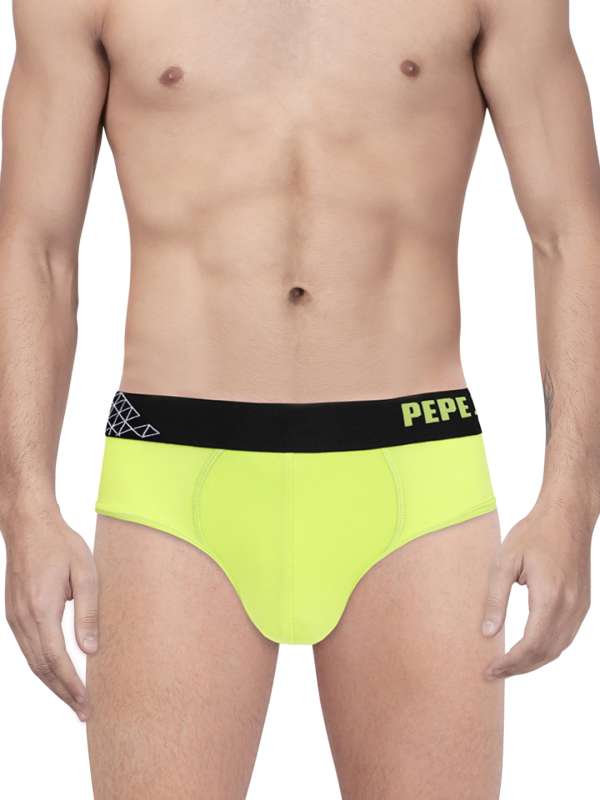Buy Pepe Jeans Men's Nylon Classic Solid Briefs (Pack of 1) (BGB02_Blue_S)  at