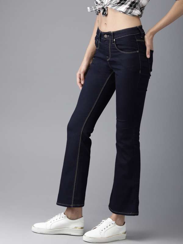 bell bottom jeans myntra