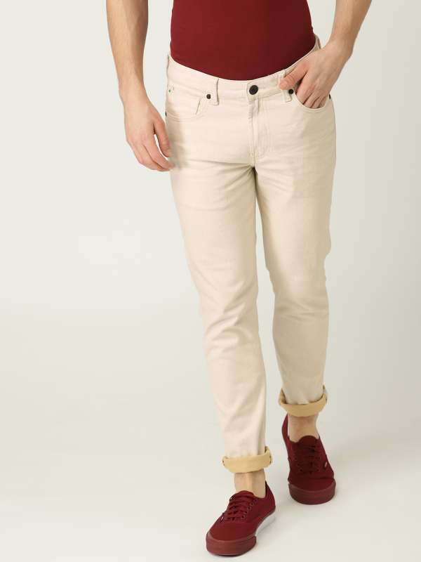 mens cream colored jeans