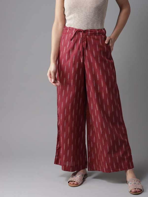 printed palazzo pants myntra