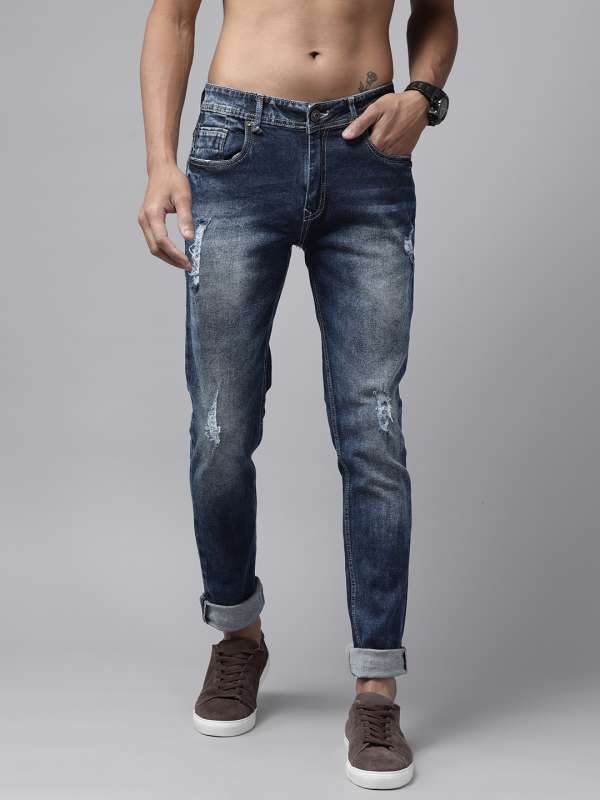 Jeans For Men Slim Fit Distressed Heavy Torn Denim Jeans Pant