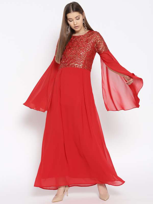 Buy Trendy Red Gown Online in India 