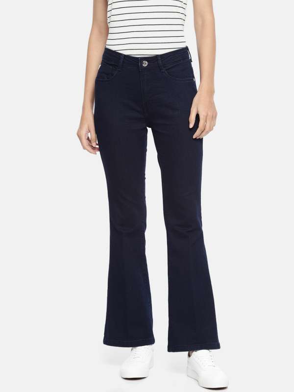 bell bottom jeans myntra