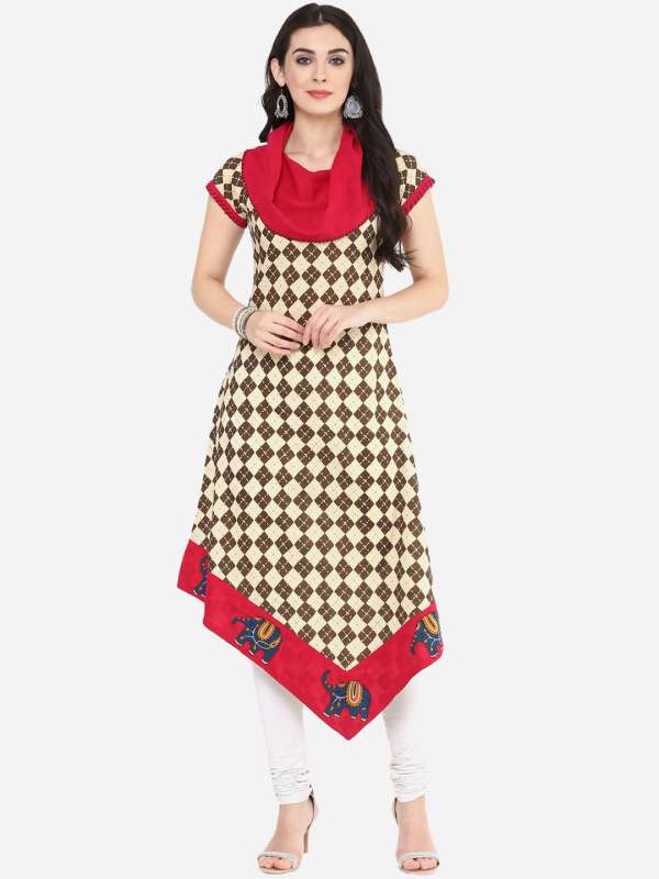 Cowl Neck Kurtas Buy Cowl Neck Kurtas online in India