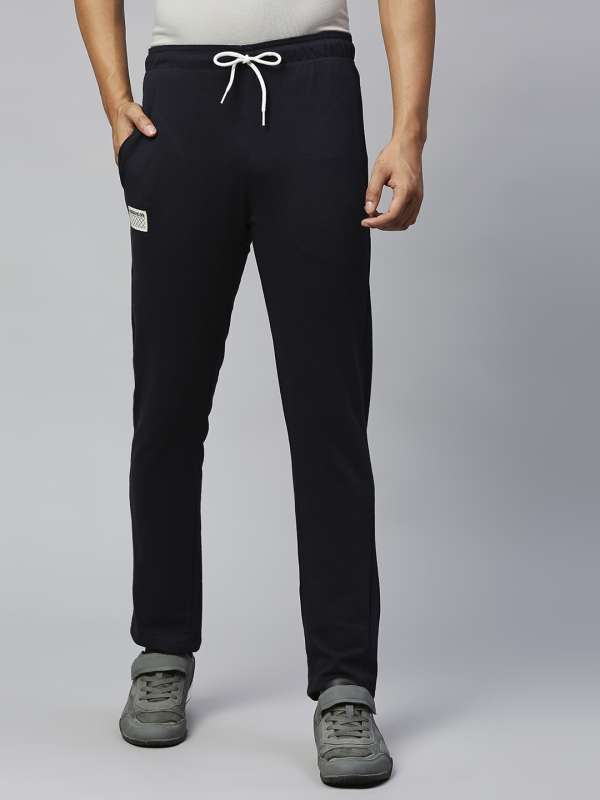 Hubberholme Men's Cotton Blend Slim Fit All Season Wear Track Pants  (Vertical Stripe Joggers, Grey, 30) Rs.299 @ Amazon