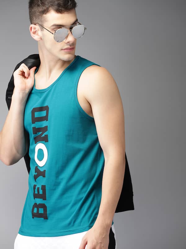 HUGO Cotton Bay Boy Logo Vest in Khaki for Men Green Mens Clothing T-shirts Sleeveless t-shirts 