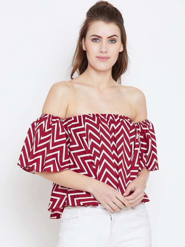One shoulder best sale tops myntra