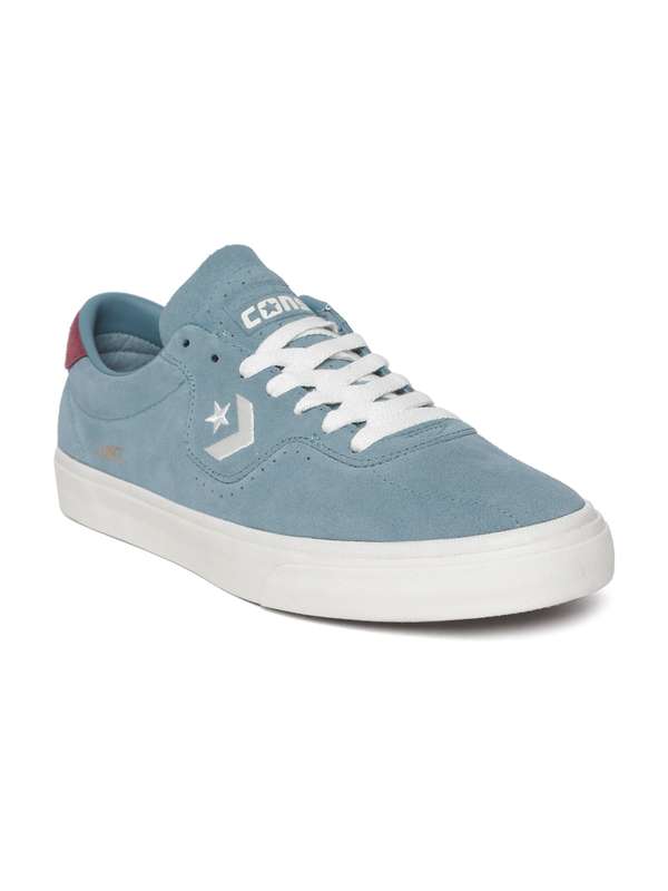 blue leather converse womens