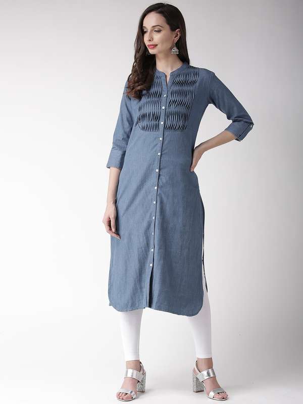 jeans kurtis on myntra