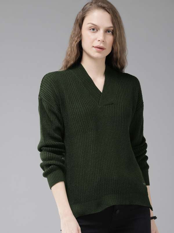 Ladies v neck sweaters long sleeve deals