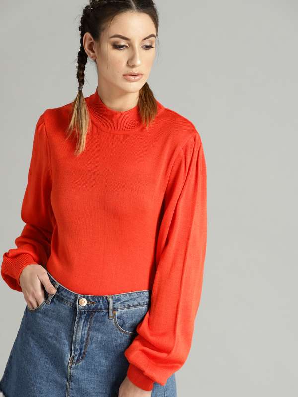 Mango orange sweater hotsell