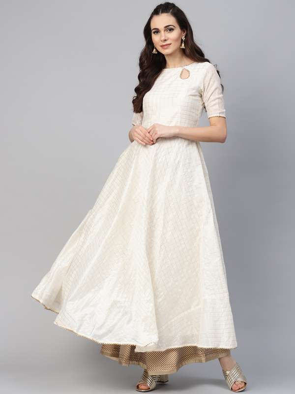 Off white anarkali kurti clearance