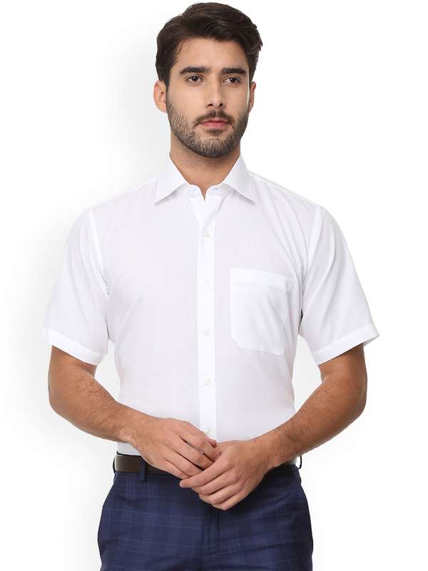 mens formal white short sleeve shirt