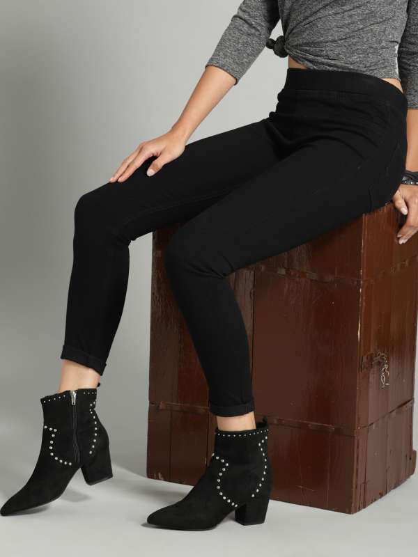 myntra black jeggings