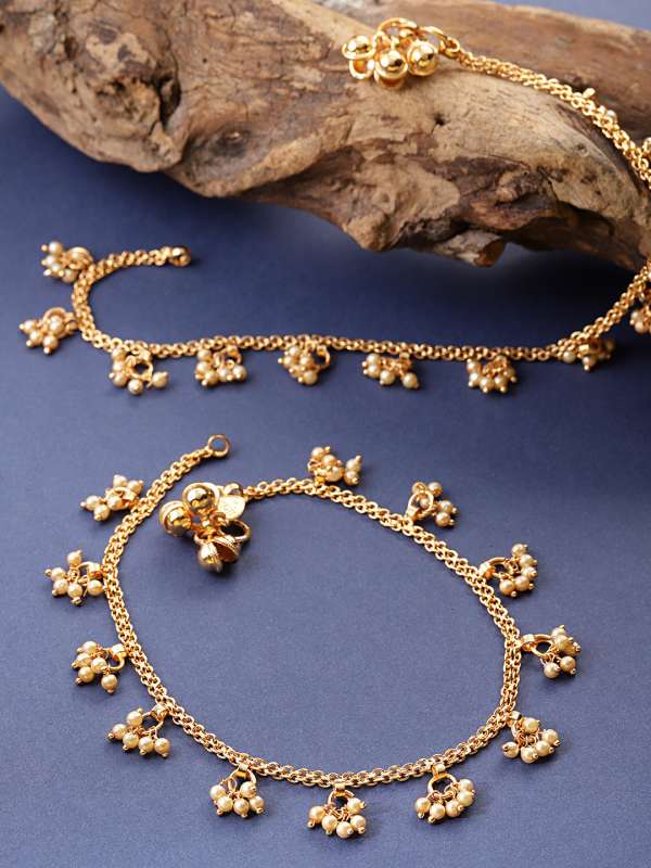 gold plated anklets online shopping