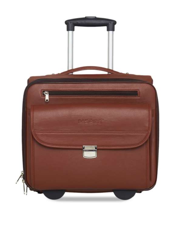 Leather trolley 2025 bags online india