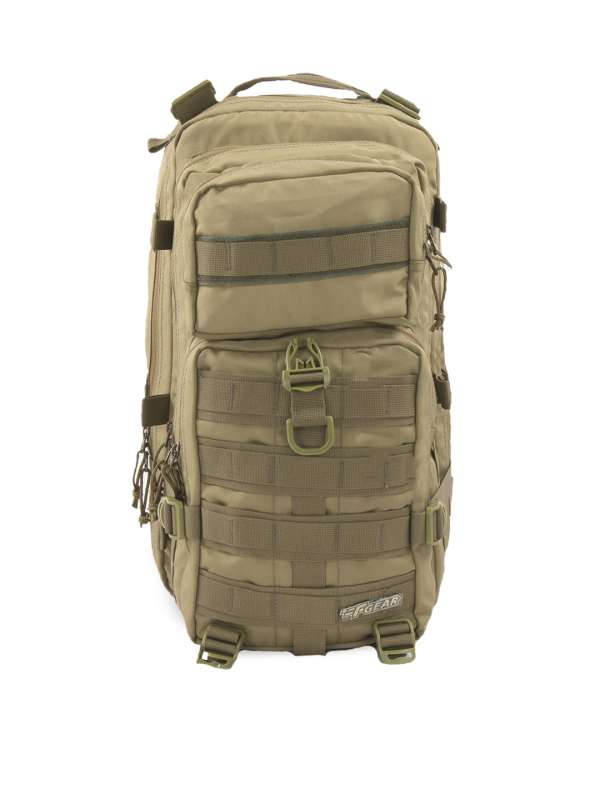 F Gear Khaki Solid Backpack - Buy F Gear Khaki Solid Backpack online in  India