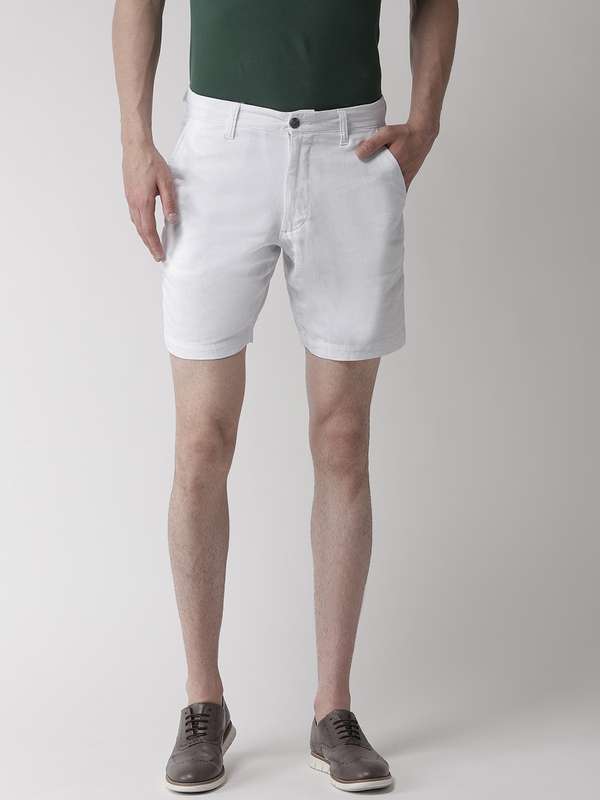 marks and spencer mens white shorts