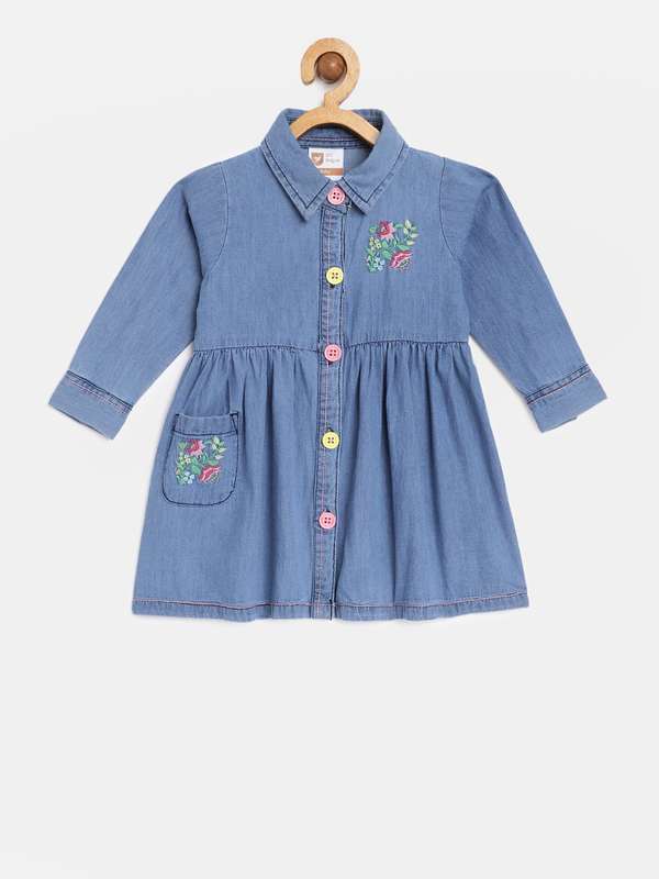 denim dresses for womens myntra