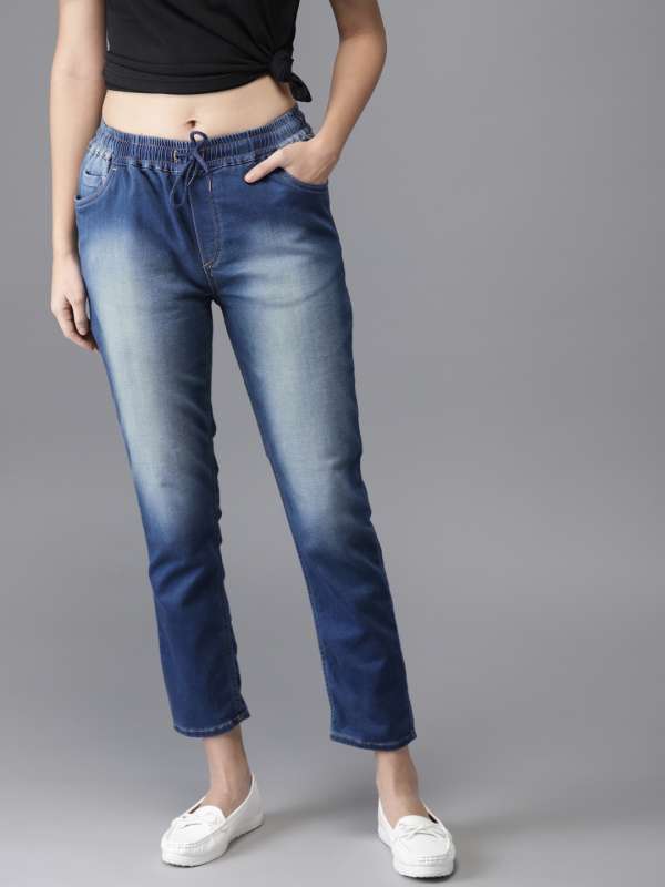 elastic jeans womens india