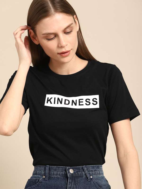 Myntra black t shirt